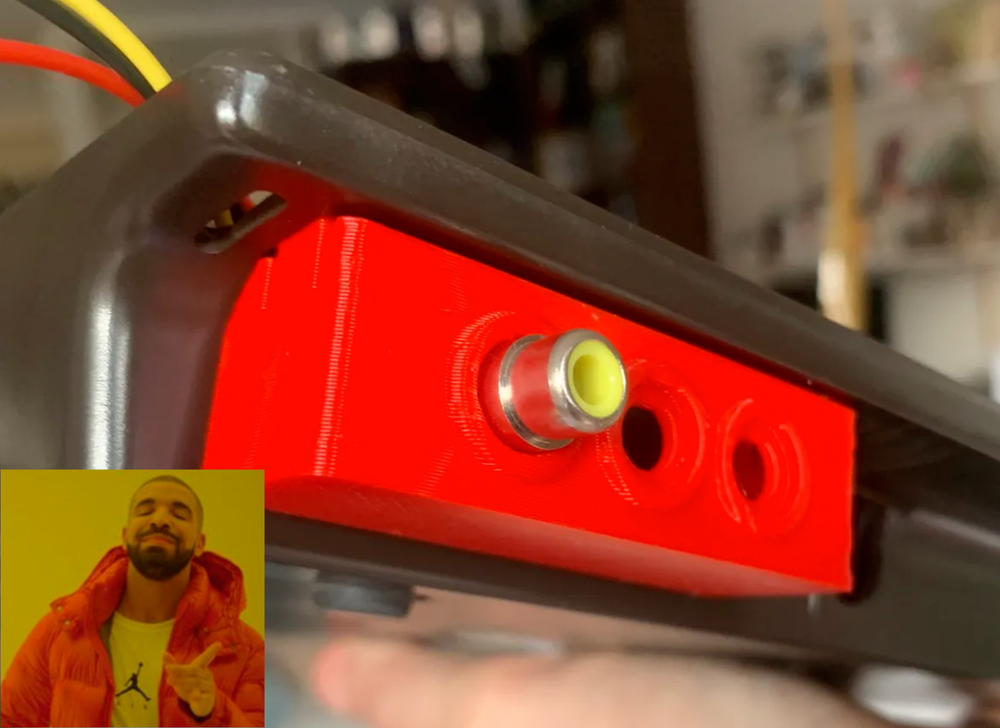 Intellivision composite video mod board & back panel NO CUT / NO DRILL Free Ship