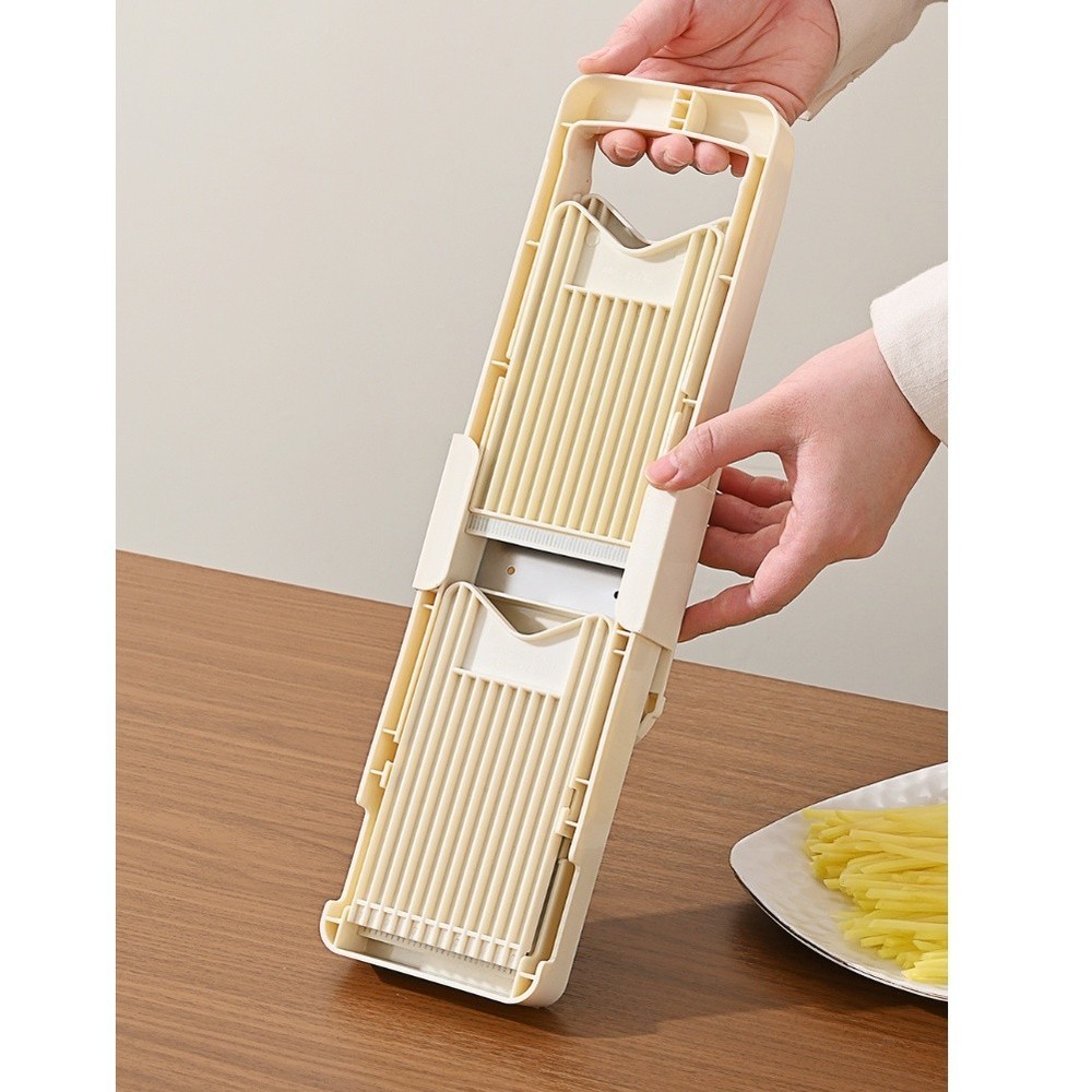 Stainless Steel Vegetable Processor with 5 Replaceable Blades for Kitchen Use