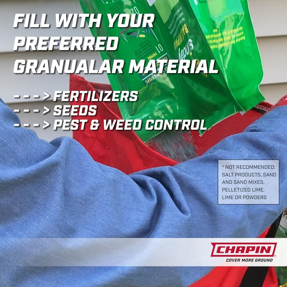 Versatile 25-Pound Spreader with Adjustable Gate Opening for Different Materials