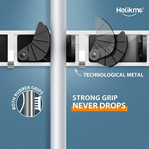 Mop Broom Holder Wall Mount Metal Pantry Organization and Storage Garden