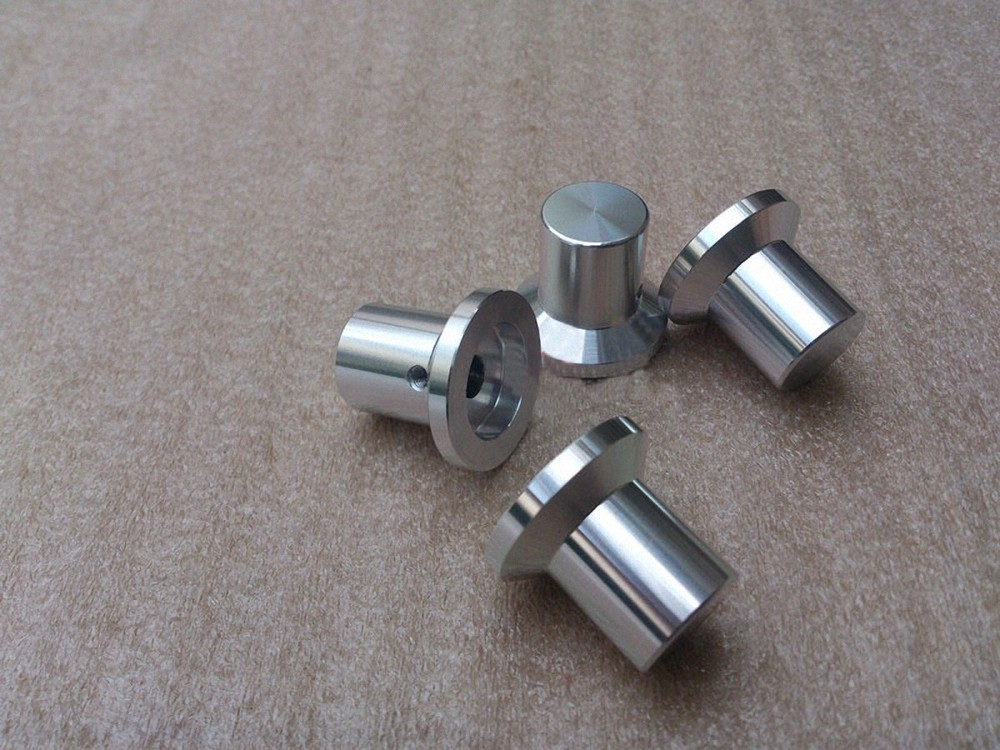 1PCS Gloss silver 25*17*22 Aluminum amplifier solid Volume potentiometer knob