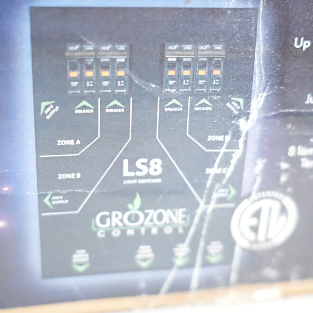 NEW Grozone Control LS8 240V Light Switcher Controller Hydroponics Cannabis Grow