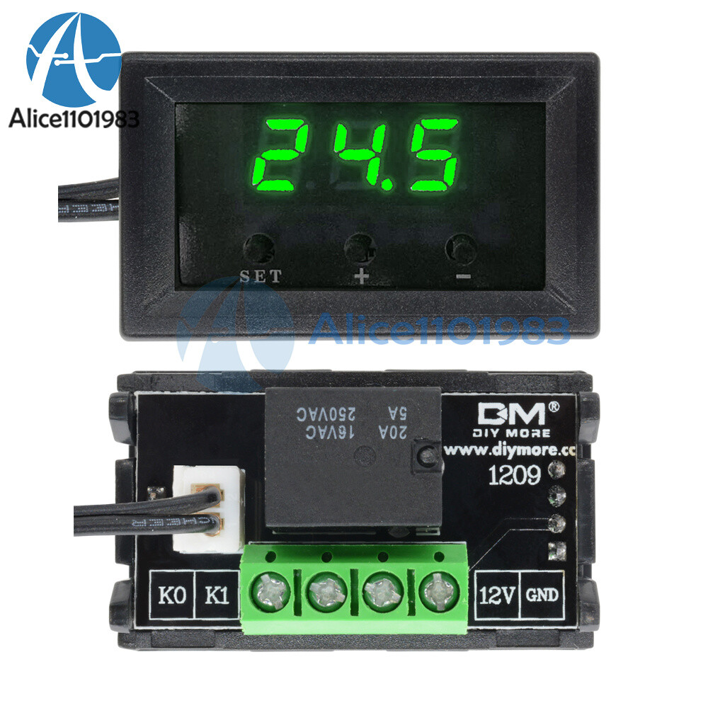 W1209 DC 12V Digital Thermostat Temperature Controller Sensor -50~110°C w/ Case