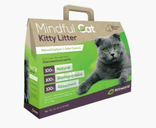 Natural Kitty Litter Unscented NonClumping Odor Control "Mindful Cat" 40 lbs box