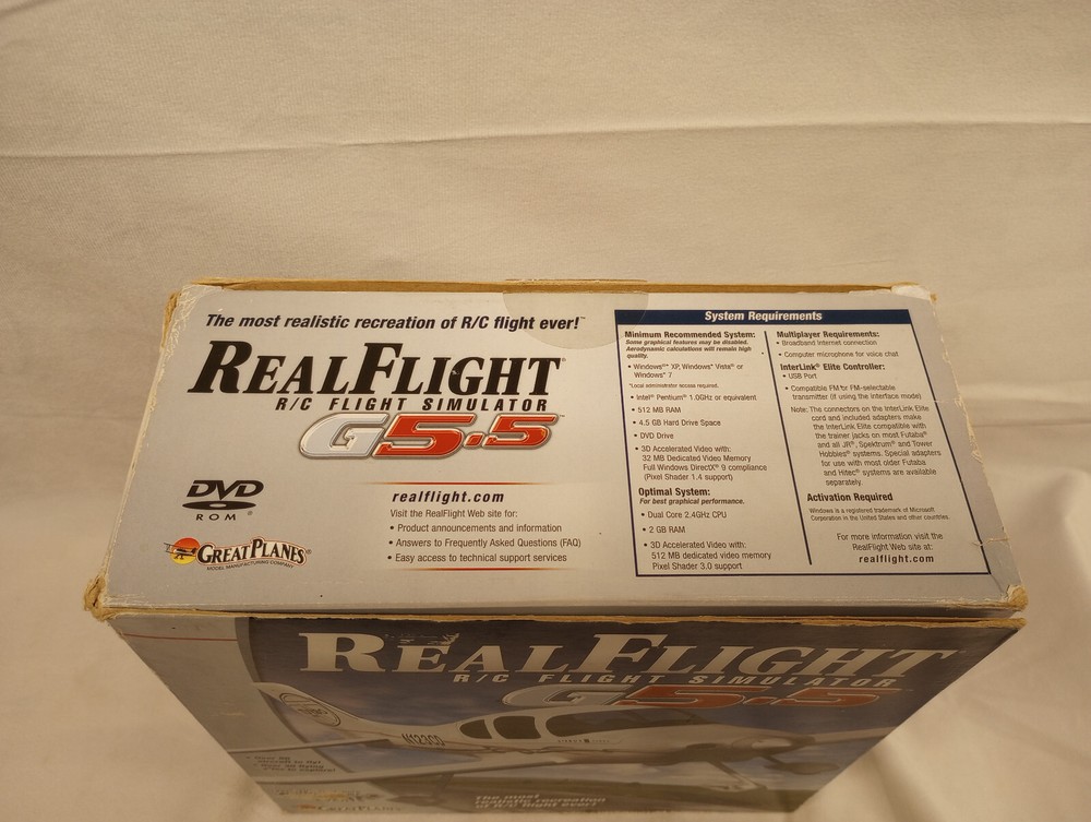 Real Flight Remote Control R/C Simulator G 5.5 with InterLink Elite Controller