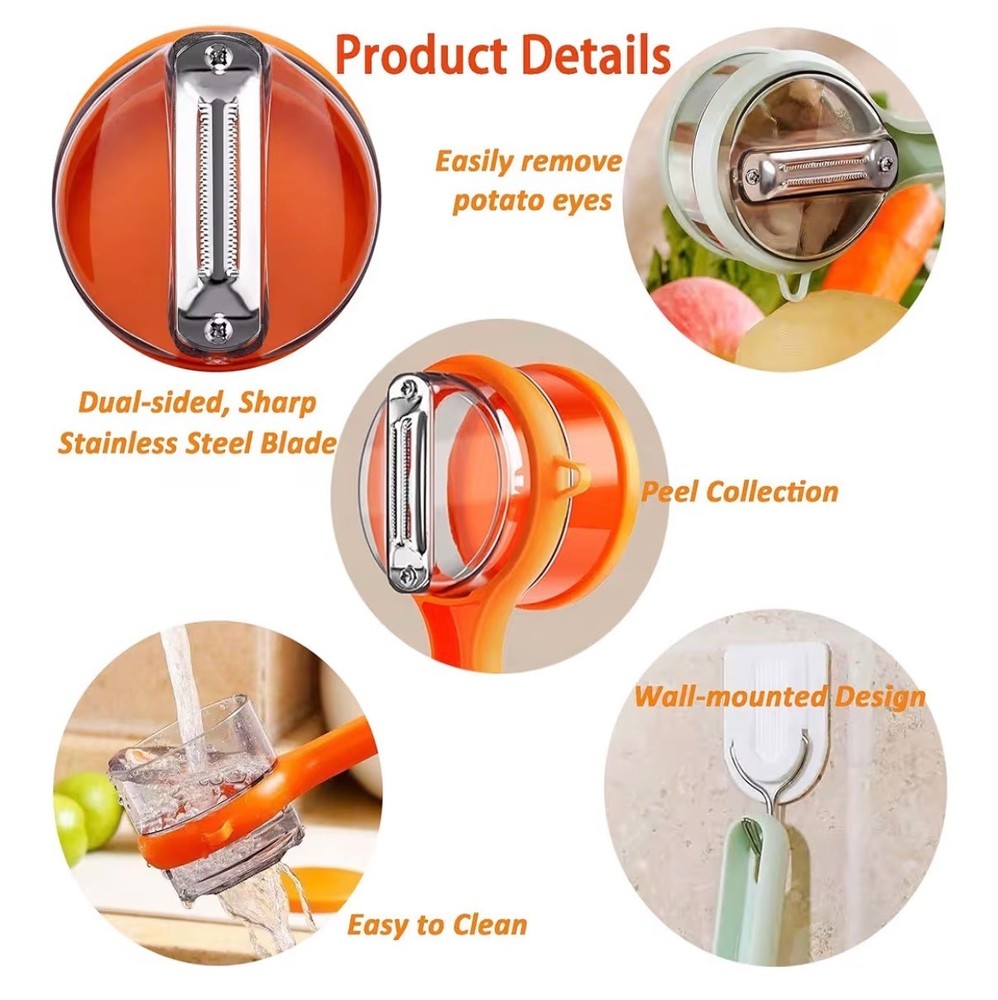 2 pcs Vegetable Peeler - with built in storage containers