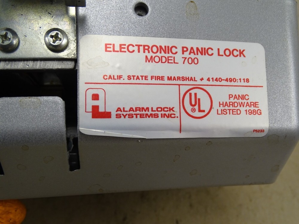 Alarm Lock Systems Electronic Panic Lock , Model 700