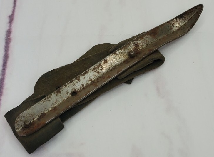 Antique Corn Husking Peg  Hook Leather Palm Loop Primitive Farm Tool