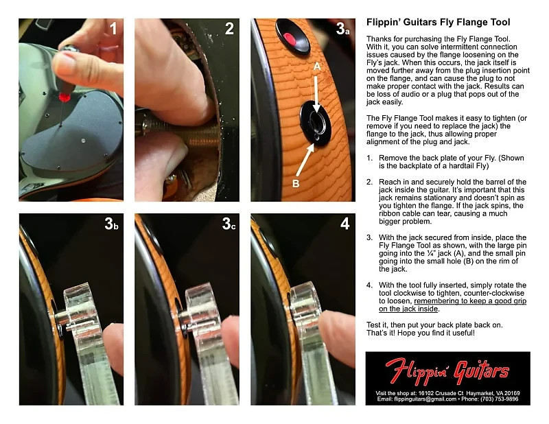 Parker Pre-refined Fly Output "Switched" Jack "Type A" / w Collar Tool