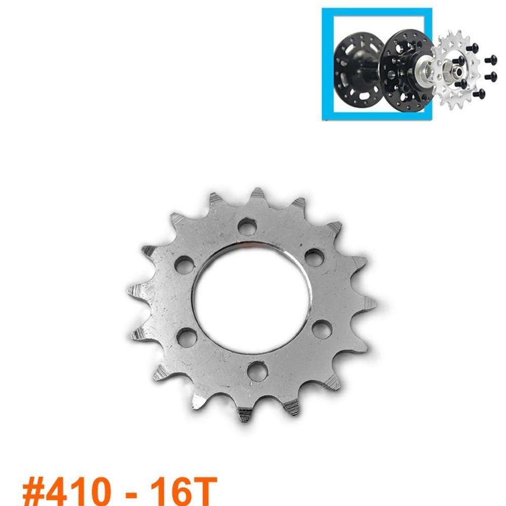 16 Teeth Fixed Gear for Bicycles Compatible with 44mm Brake Disc Mount