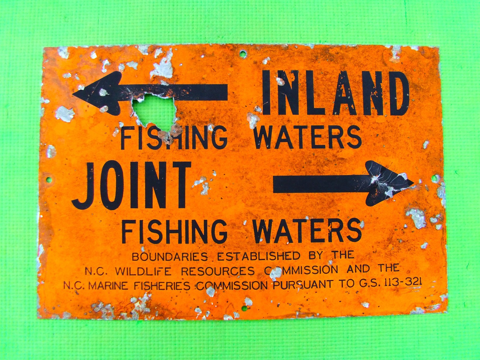 OBX Rare Vintage Authentic Retired Sign: "NC Wildlife" One Sided! 12" x 18"