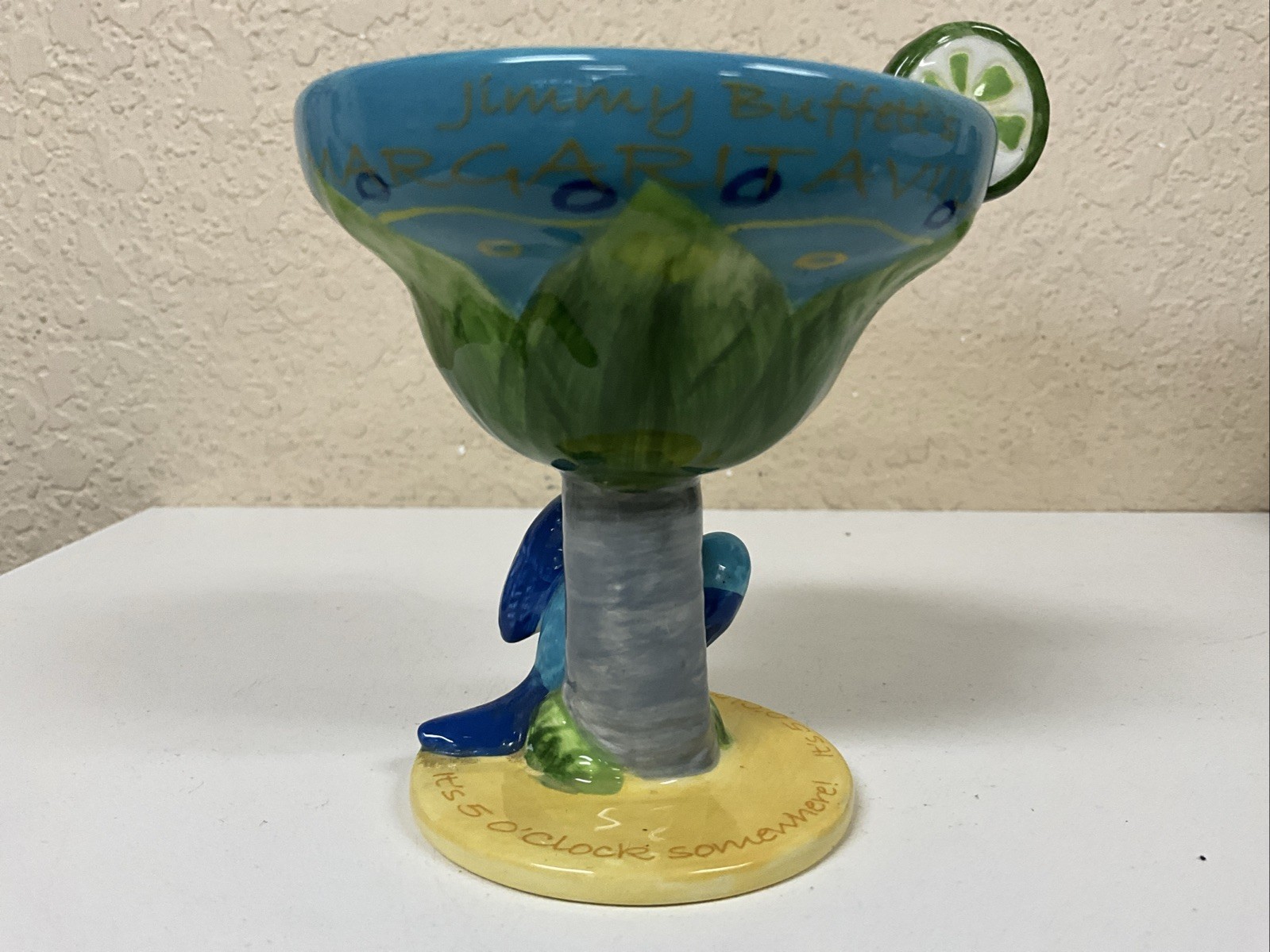 Jimmy Buffet Five O Clock Somewhere Painted Margaritaville Glass NEW! SHIPS FREE