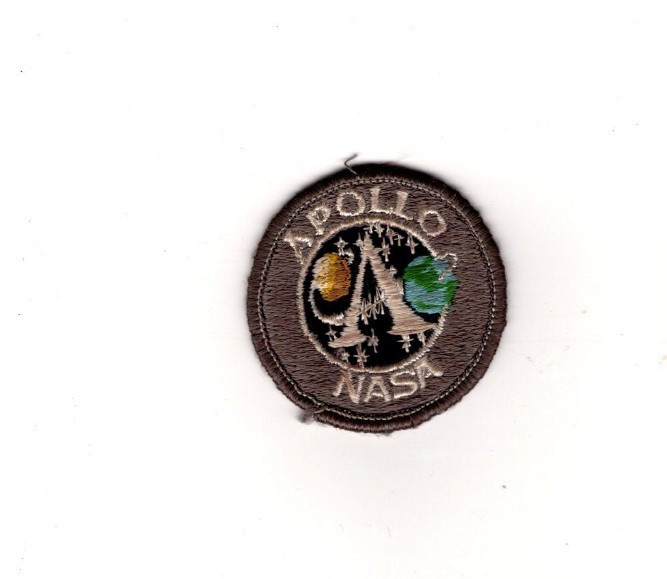 Apollo Program, Astronaut NASA Space Race, 2" Diameter, Vintage Old Patch
