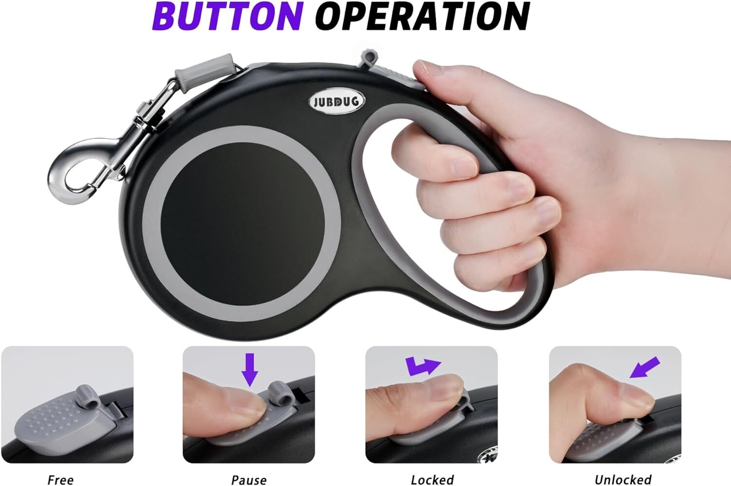 Retractable Dog Leash 26 FT, Heavy Duty Dog Leash for Dogs 50-110 lbs, Heavy Dut