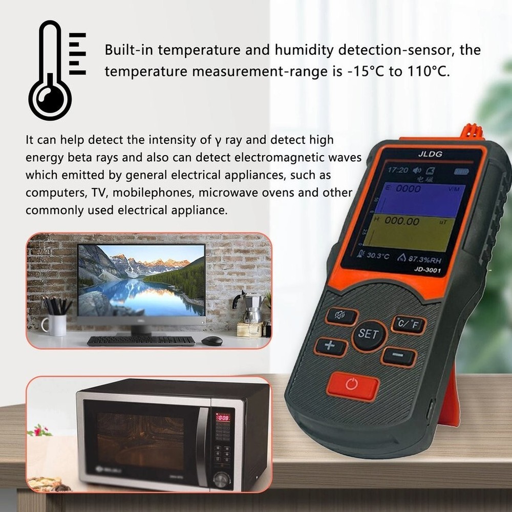 Geiger Counter and Electromagnetic Radiation Detector with Data Export Function