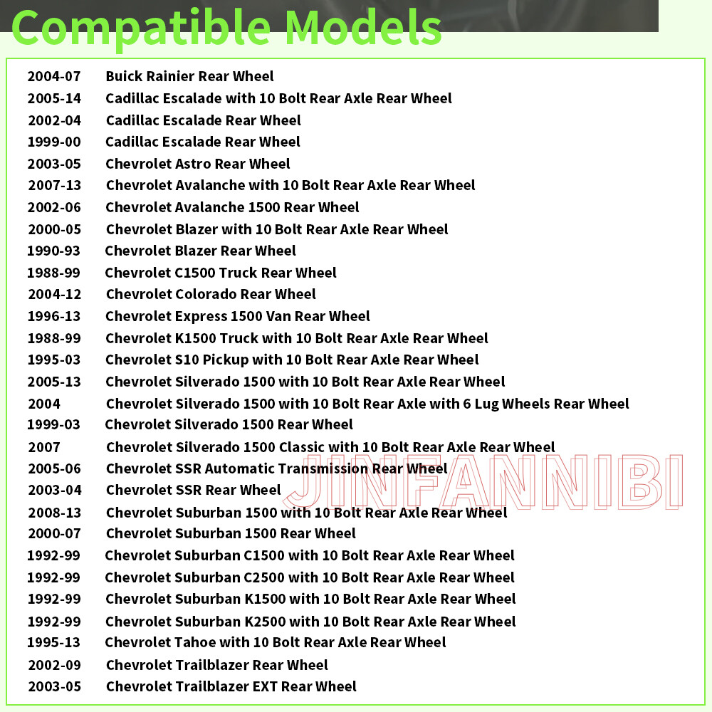 2 Sets Rear Wheel Axle Bearing & Seal Kit LH RH for Chevy Silverado 1500 #513067