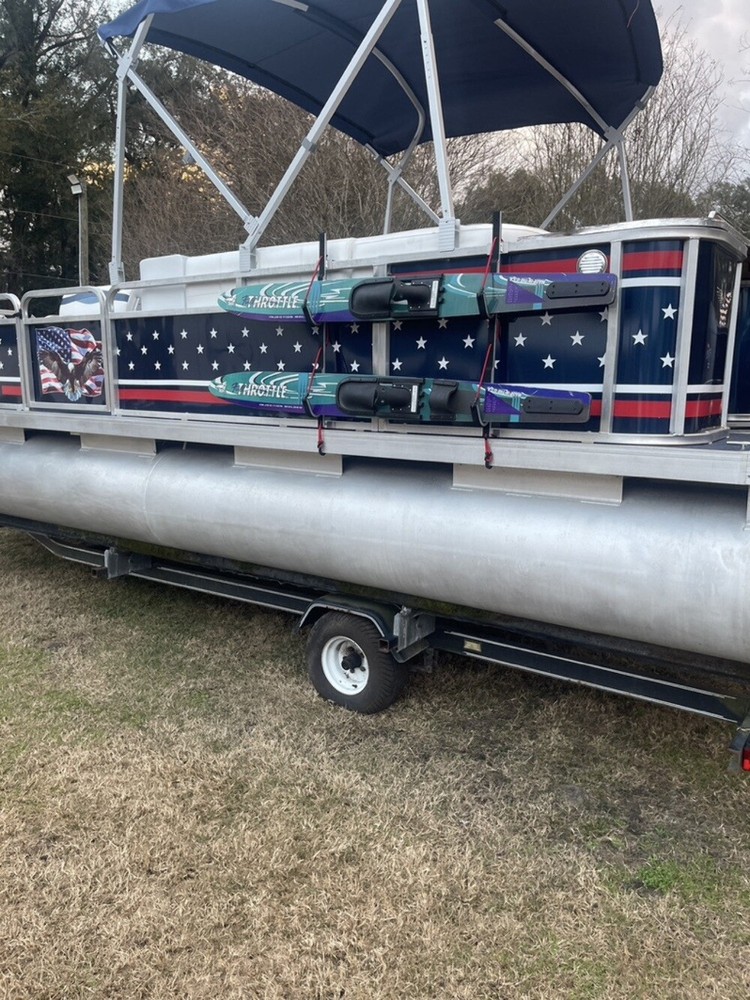Pontoon Boat Wide Ski Solution with Storage Rack