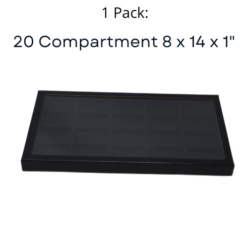 20 Compartment Riker Display Case for Zippo Lighters Jewelry Collectibles & More