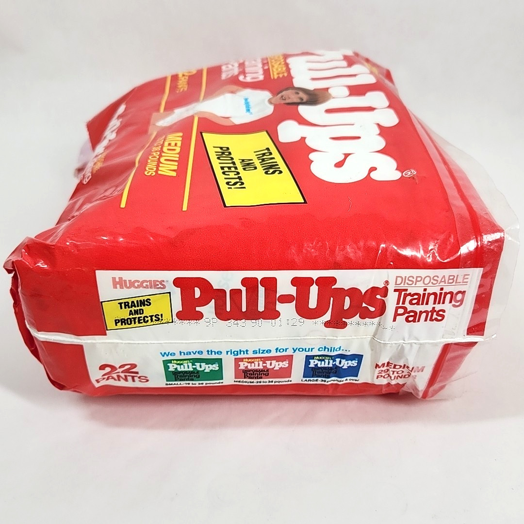 Vtg 1985 Huggies Pull Ups Disposable Training Pants 15ct Girls Med 29-38lbs USA