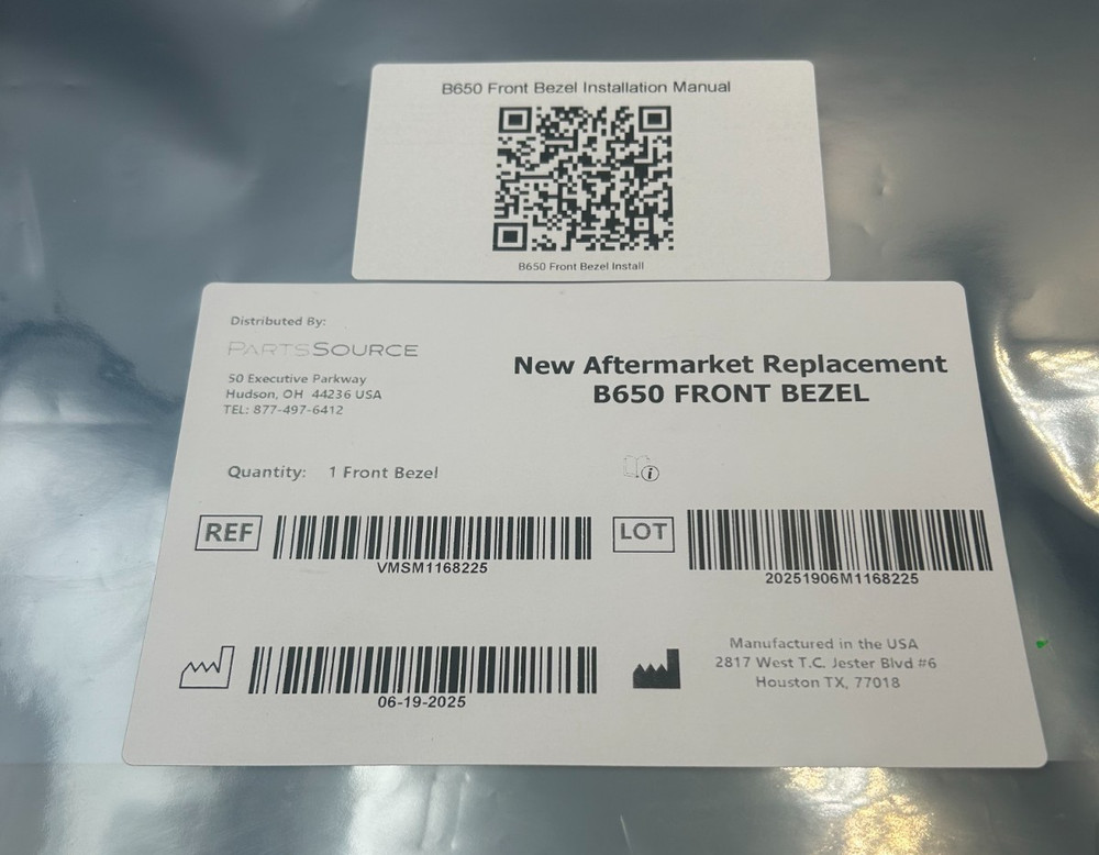 GE B650 Front Case Assembly Kit with Touch Screen