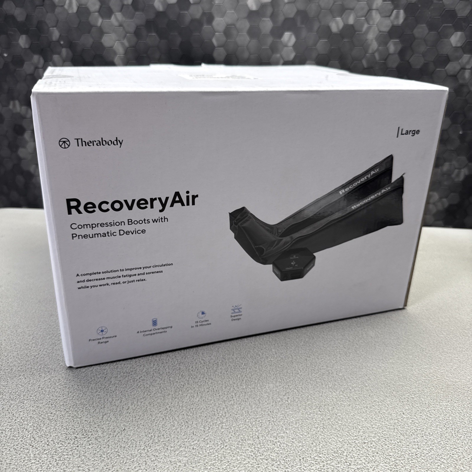 Therabody RecoveryAir LARGE Compression Boots Pneumatic Device