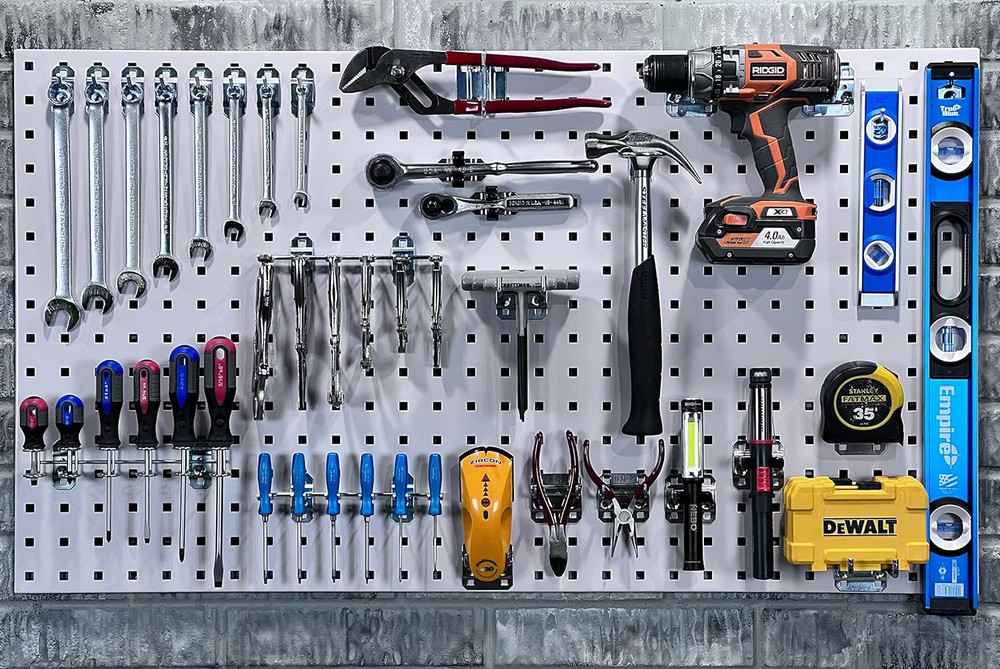 46-Piece Lockhook Steel Pegboard Hook Assortment Kit for Organizing Tools