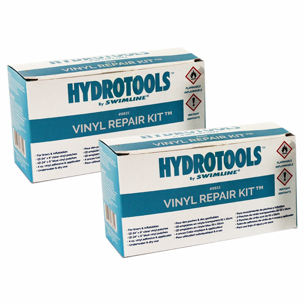 2 Pack HydroTools by Swimline Swimming Pool Vinyl Liner Patch / Kit - Large