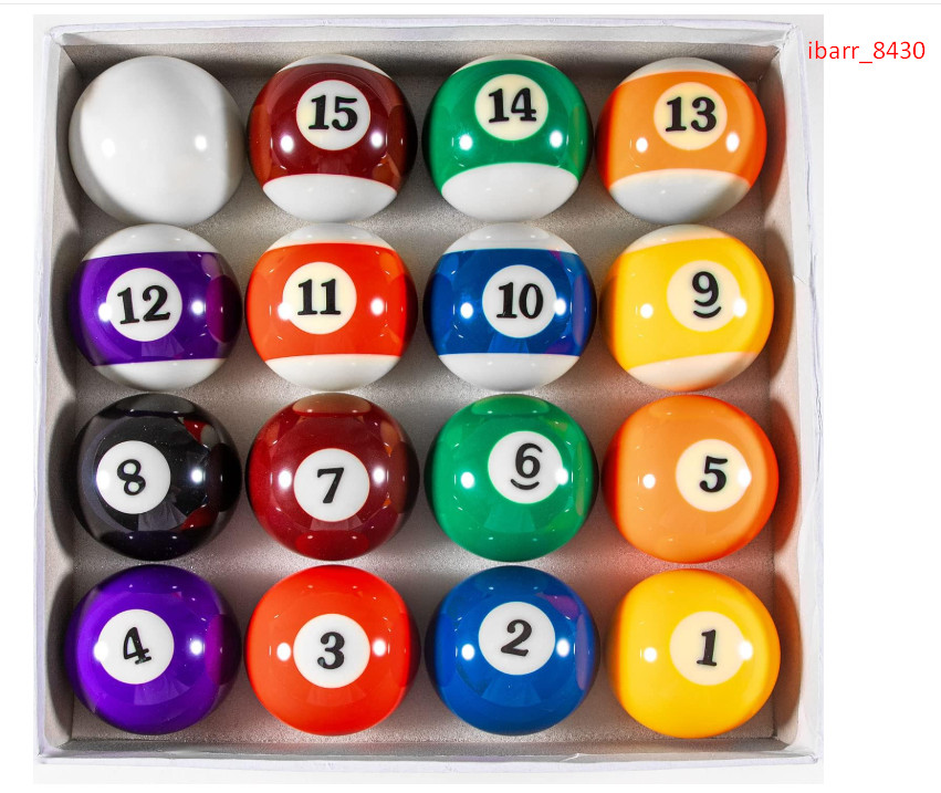 Billiard Balls Set 2-1/4" Regulation Size Pool Table Balls for Replacement