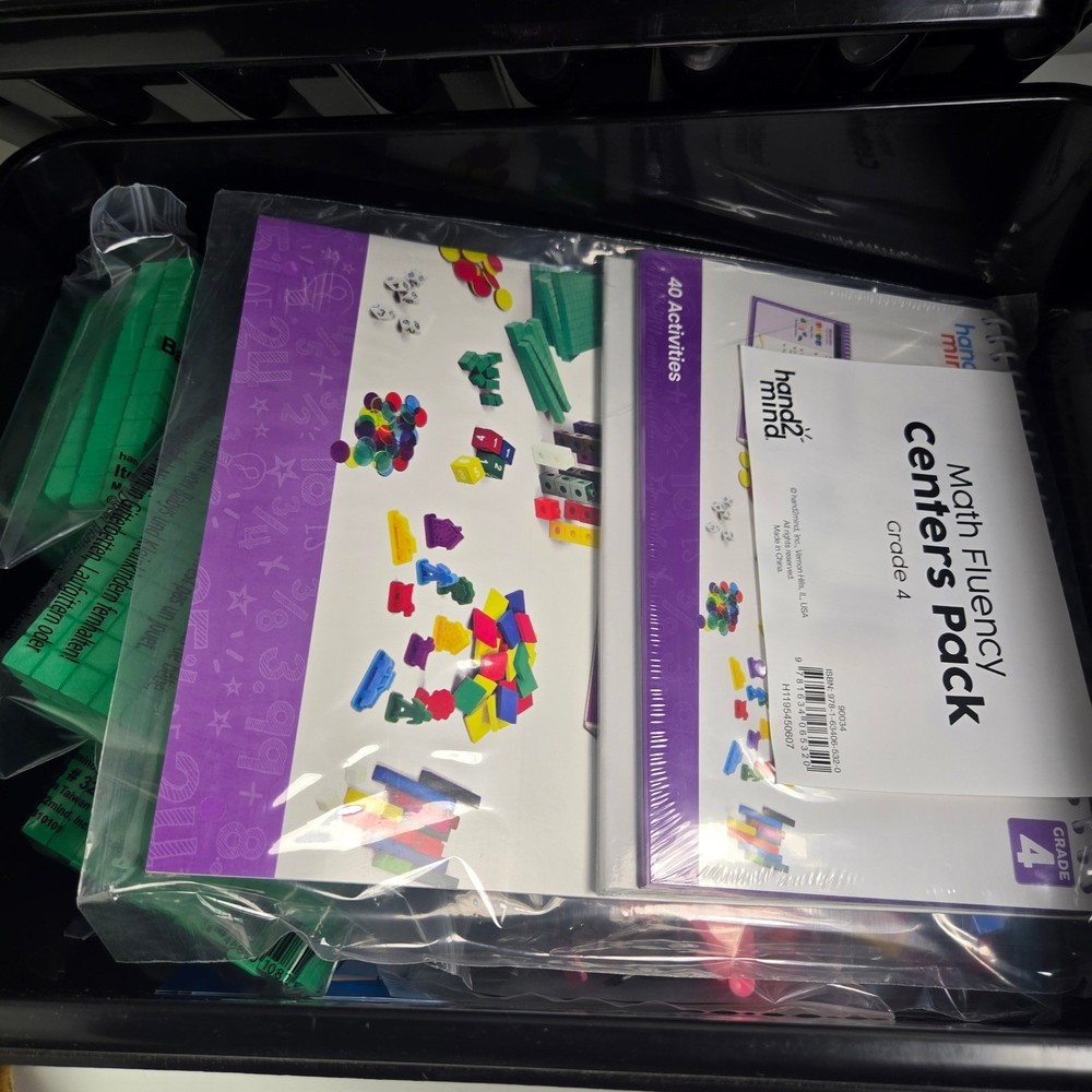 Hand2Mind Math Fluency Centers Kit Grade 4 Educational Learning Toys 90574