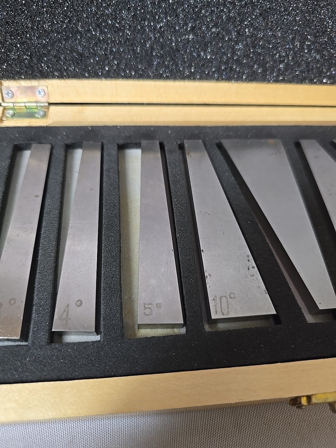 Machinist Angle 10 Piece Block Set Cbl0306 1-30d W/ Wooden Case