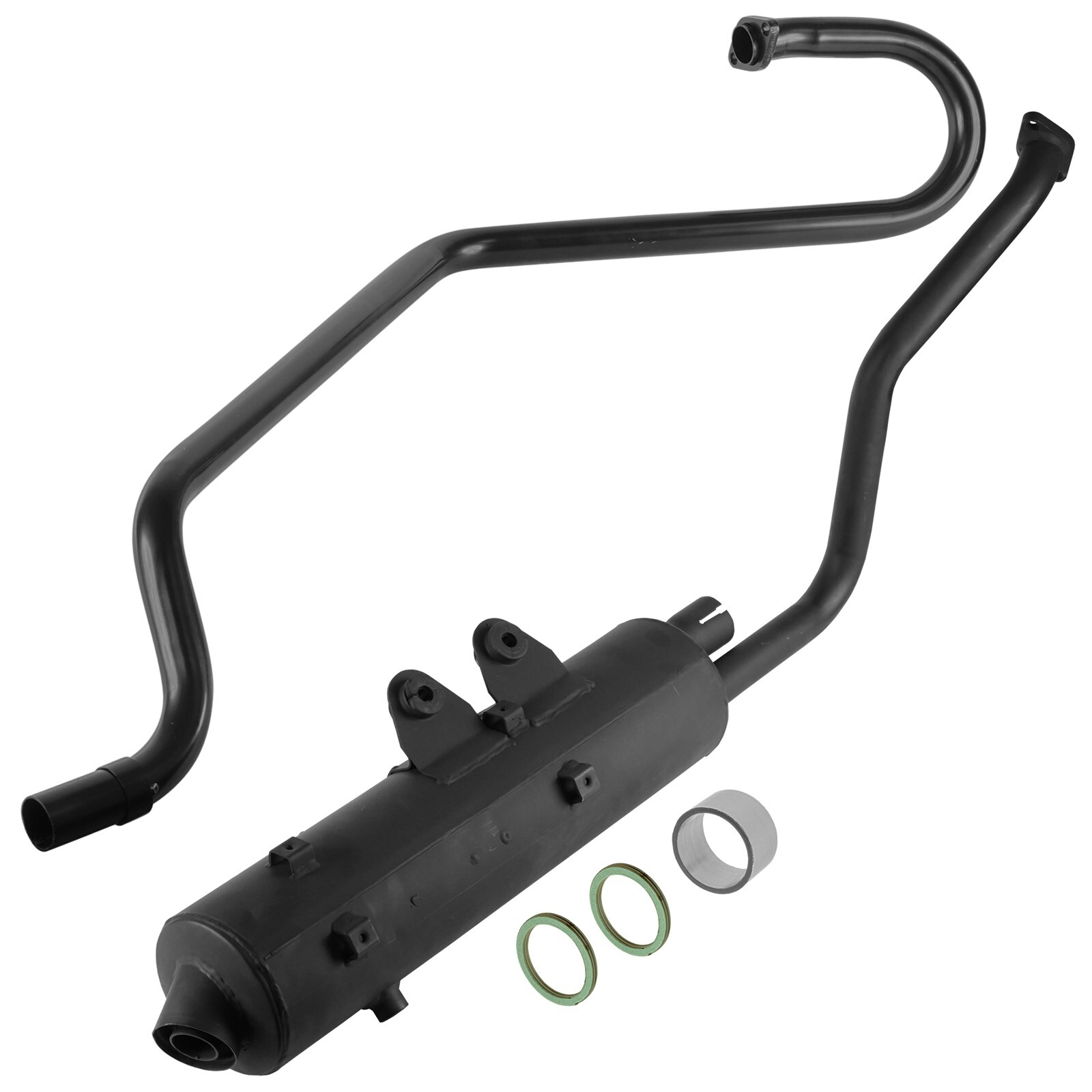 Caltric Exhaust Muffler & Pipe For Kawasaki Prairie 650 KVF650A 4X4 2002-2003