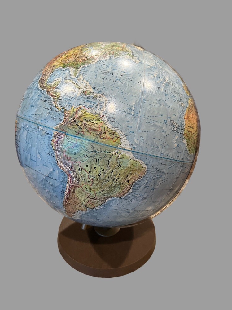 Vintage REPLOGLE 12" World Globe On Stand