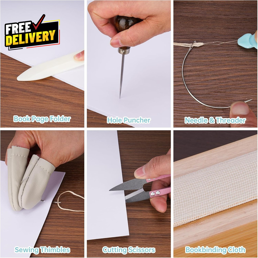 35 PCS Book Press Binding Kit for Notebooks Lesson Plans Document Organization..