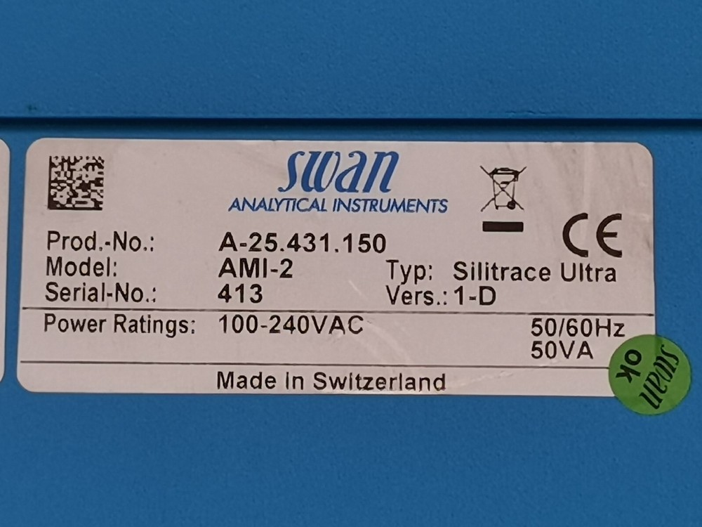 Swan AMI SILITRACE Trace SiO2 Process Analyzer