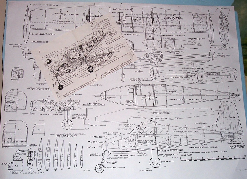 CESSNA 310A PLAN + CONSTRUCTION ARTICLE & SCALE DATA to Build UC Model Airplane