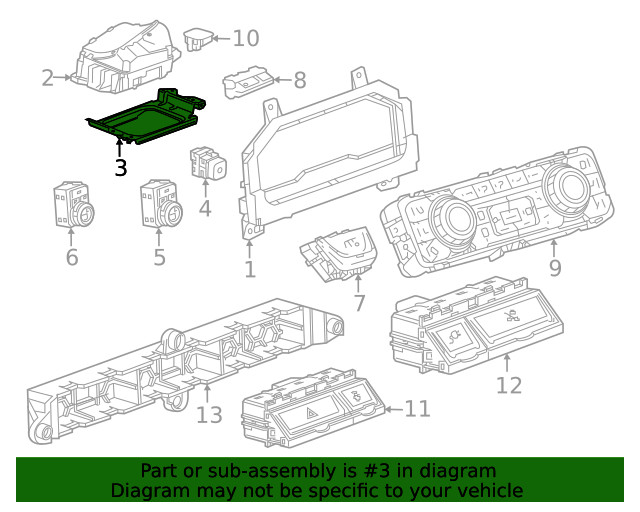 Genuine GM Head-Up Display Bracket 23407367