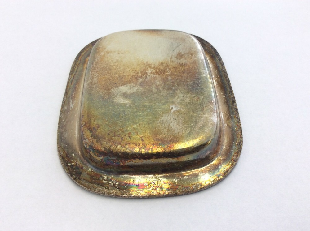 Vintage Used Silverplate Friedman Silver Co. Griffon Small Change Tray/Ashtray