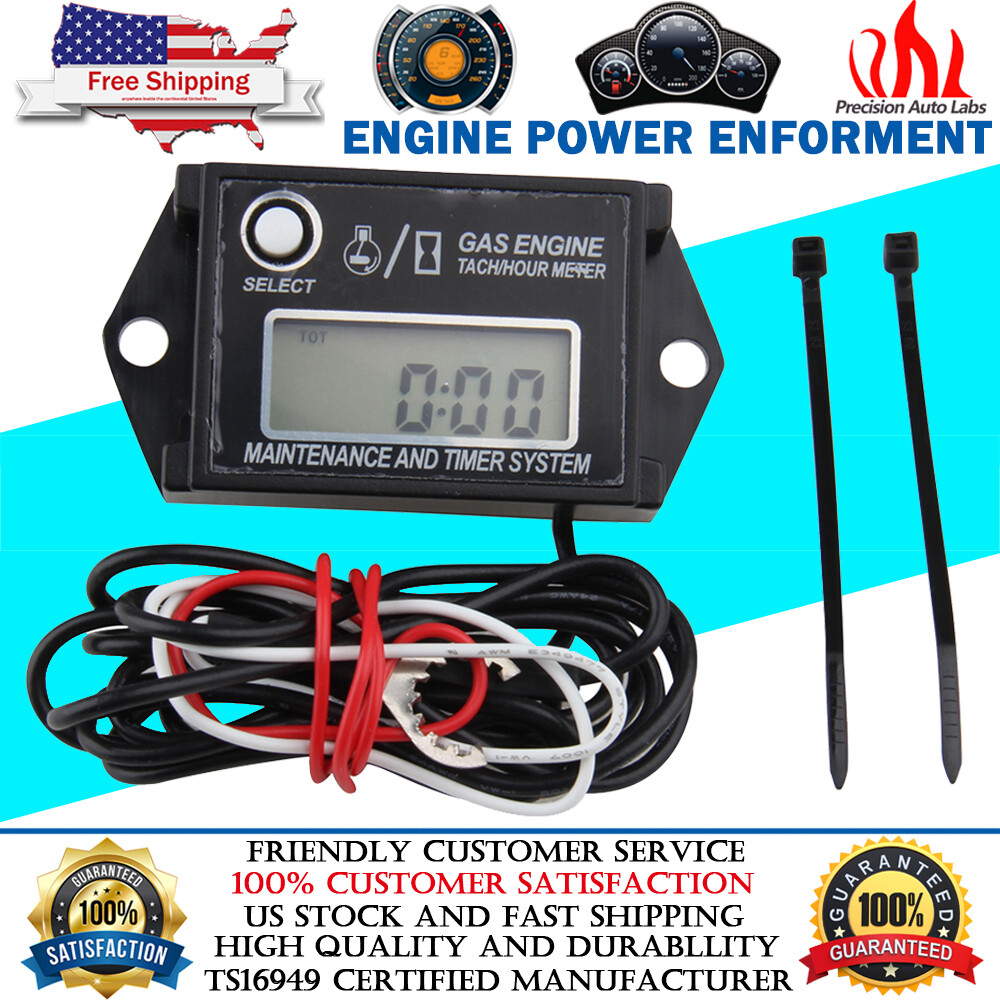 TT2AM Digital Tiny Hour Meter / Tachometer Tach Adjustable Resettable Job Timer