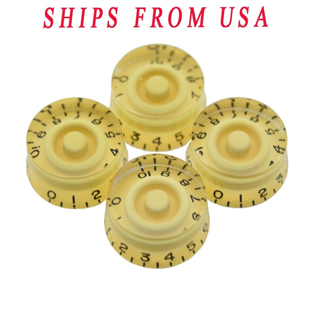 4* LP Guitar Speed Dial Knobs 24 Fine Spline Control Knobs fit Gibson LP Cream