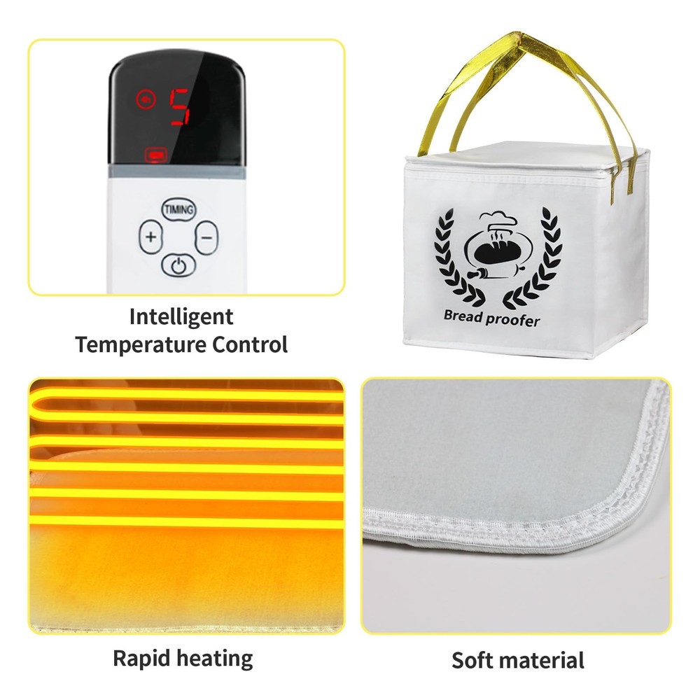 Dough Proofer Heating Pad with Warming Box, Sourdough Bread Proofing Warmer
