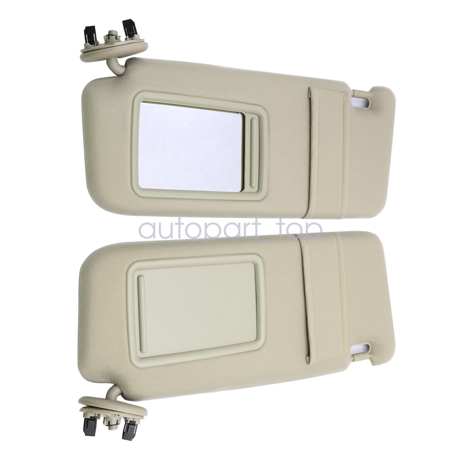 2Pc Fits 2007-2011 Toyota Camry Tan Beige Sun Visor Pair Left Right 2.4 2.5 3.5L