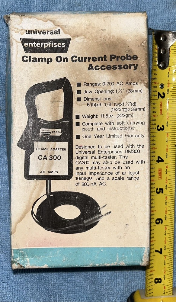 VTG Universal Enterprises Clamp On Current Probe Accessory W/ Case & OpBook