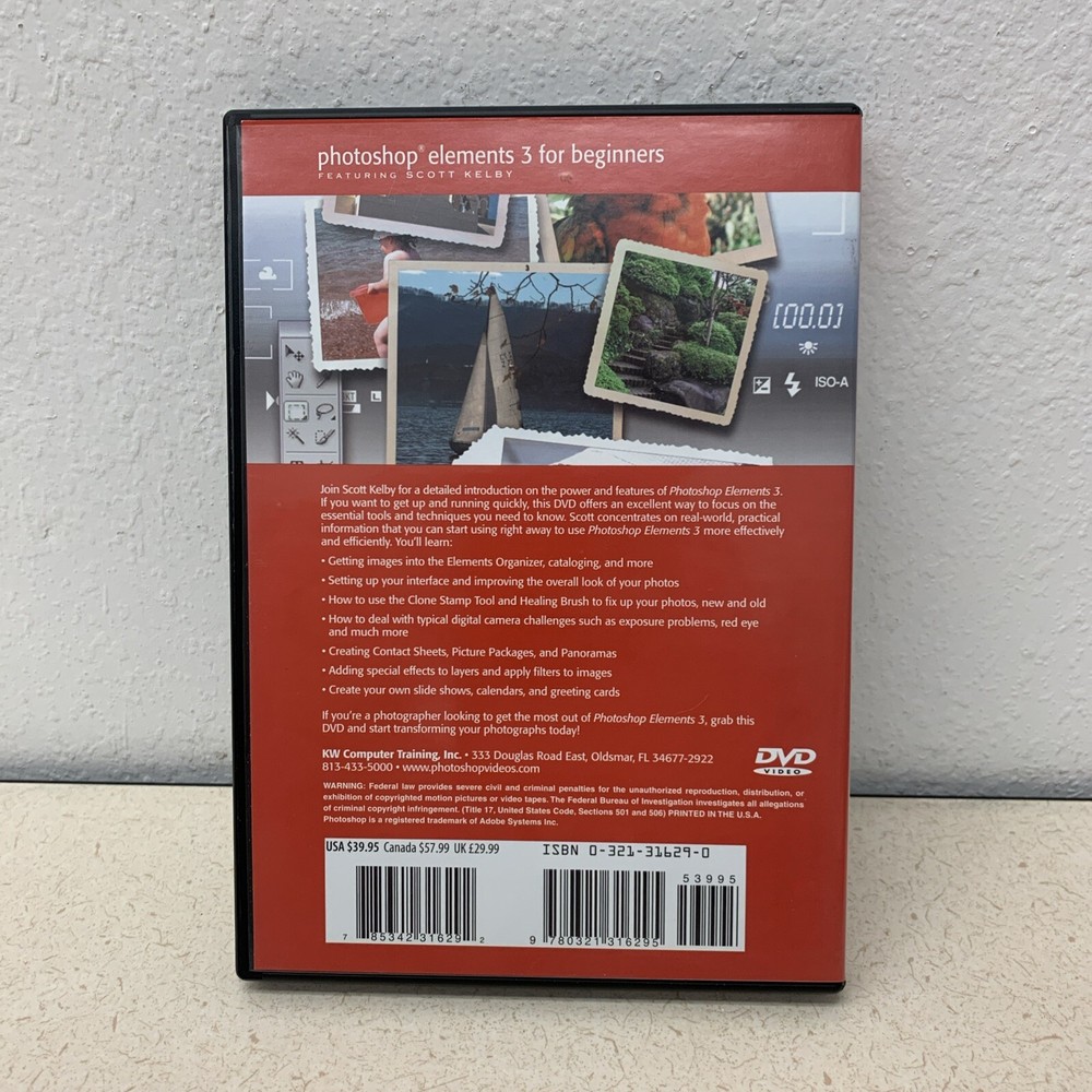 Adobe Photoshop Elements 3 How To DVD with Scott Kelby Software Training