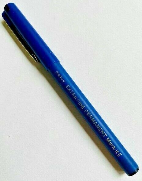 Marvy Uchida Extra-Fine Permanent Mark-it Pen Blue - New