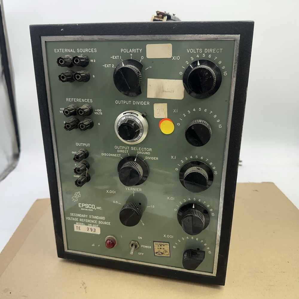 Epsco Secondary Standard Voltage Reference Source Model VR-607 Untested*