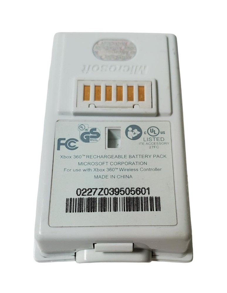 Microsoft OEM Xbox 360 Rechargeable Controller Battery Pack White Tested Works!