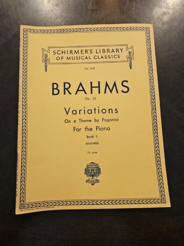 Brahms - Variations - Piano - vol. 1451