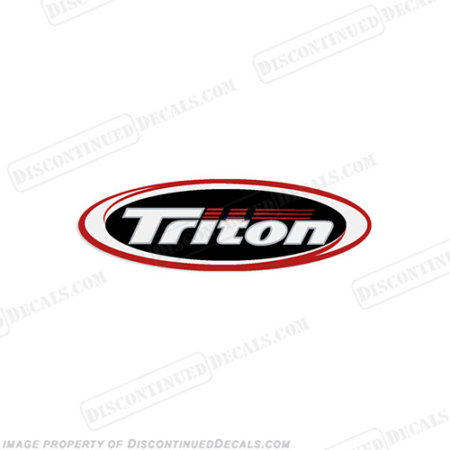 Fits Triton Oval Logo Decal - 10" Long