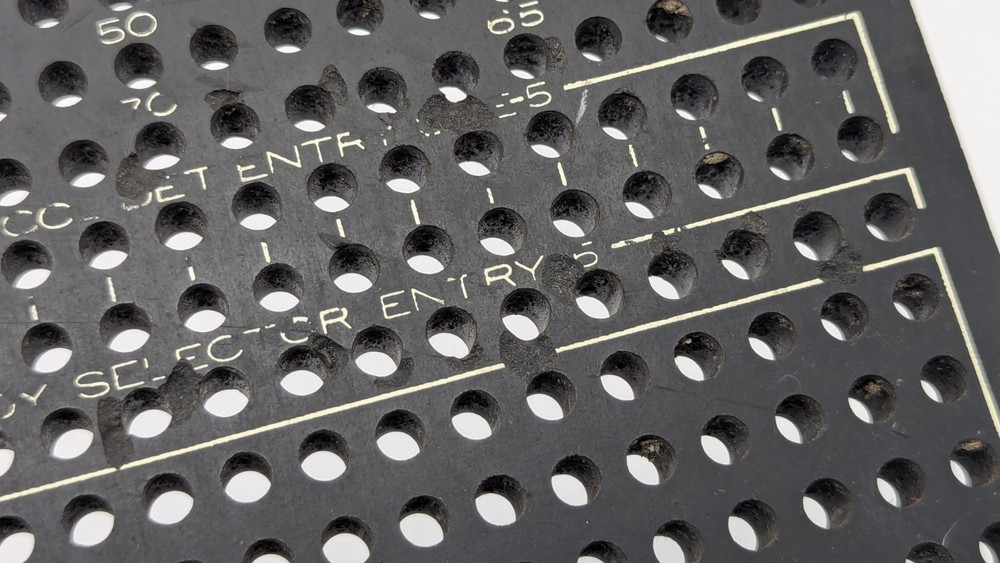 Vintage IBM 601059 MACHINE Plugboard Control Panel FOR DISPLAY