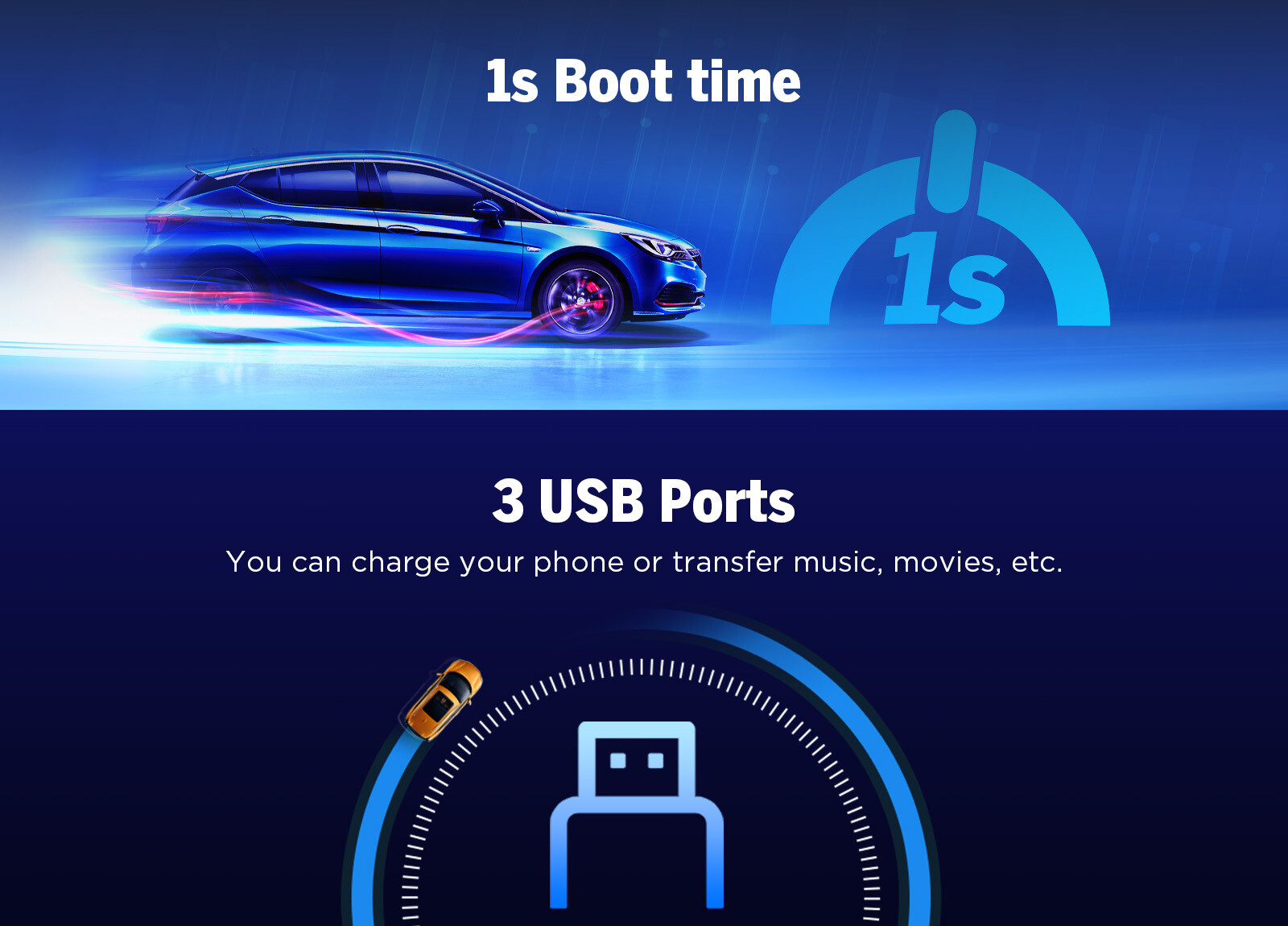 UX6K PRO MAX 2 DIN Android 13 8+128GB 10.1" QLED Car Stereo GPS CarPlay Radio 4G